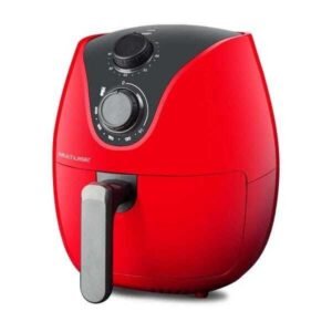 Fritadeira Elétrica Air Fryer 4L 127V 1500W com Grade Multilaser Vermelha - Ce083