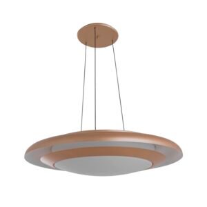 Pendente Led Aluminio Branco Dourado 33,6w 3000k Spin
