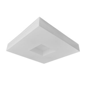 Plafon Sobrepor Aluminio Acrilico Branco 50cmx50cm