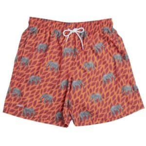 Shorts Estampado Selva Laranja médio P