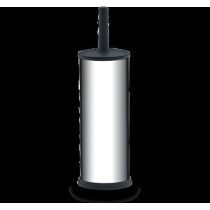 Suporte Inox com Escova para Banheiro - Izy Ø 10,5 x 39 cm - Suporte Inox com Escova para Banheiro - Izy Ø 10,5 x 39 cm - Brinox