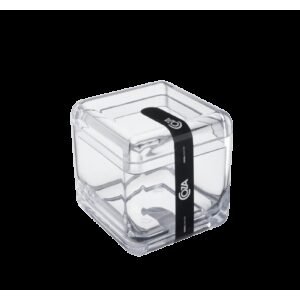 Porta-algodão/cotonete Cube 8,5 x 8,5 x 8,5 cm - Cristal Coza