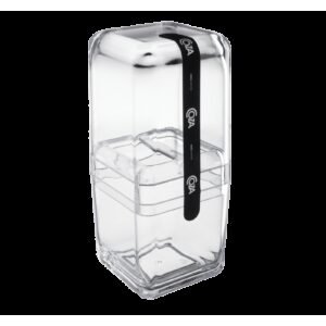 Porta-escova Cube com tampa 8,5 x 8,5 x 19,5 cm - Cristal Coza