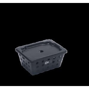 Cesta One pequena com tampa 18,6 x 14,2 x 8,6 cm - Preto Coza