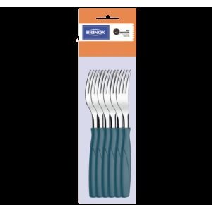 Garfo de Mesa 12 peças Itaparica 1 mm - Azul Fog Brinox