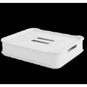 Cesta Maxi com Tampa Branco Fit Coza 38 x 31,6 x 8,4 cm - Branco Coza