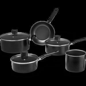 Jogo de Panelas Antiaderentes Pretas 5 Peças Ebony - Brinox - Preto Brinox