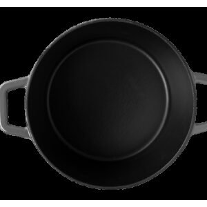 Caçarola Haus Concept 24cm 3,6 litros Cinza - ferro fundido com espessura de 4mm - linha Saute