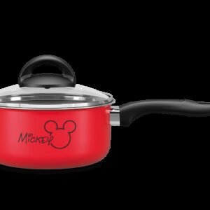 Panela Disney Brinox vermelha - tampa 16 cm inox antiaderente pro-flon - produto licenciado - 1,3 litros - Vermelho