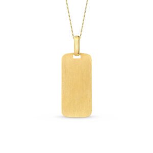 Pingente Placa Personalizável Ouro Amarelo