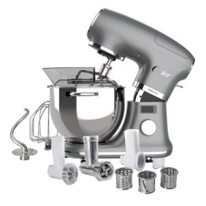 Kit Completo Batedeira Planetária Cinza Digital Multifuncional com Acessórios Oster - 127V