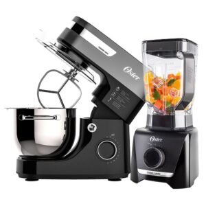 Kit Batedeira Planetária Oster Bowl Inox e Liquidificador 1400 Full - 220V