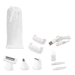 Kit Hairless Depilação 4 em 1 Usb Branca Hc200 Multilaser