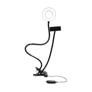 Suporte Tipo Ring Light Ajustável com Clip Fixador Usb Ac369