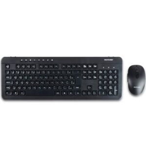 Kit Teclado E Mouse Sem Fio Recarregavel 2.4ghz Usb Preto
