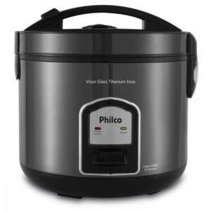 Panela de Arroz Philco Titanium Inox 10 Xícaras Glass 220v