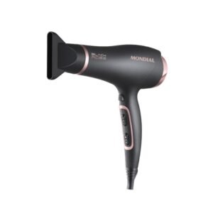 Secador de Cabelo Mondial Black Rose Sc-37, Preto Rosa 110v