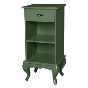 Mesa de Cabeceira Estreita Antique 1 Gaveta e 2 Nichos Laca