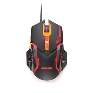 Mouse Gamer 2400Dpi 6 Botões Preto/Laranja Mo270