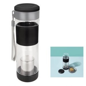 Garrafa De Infusor C/ Compartimento P/ Cha Ervas 550ml Mor