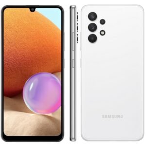 Smartphone Samsung Galaxy A32 128gb 4g Branco Câmera Quadrupla 64mp + Selfie 20mp Ram 4gb Tela 6.4"