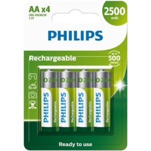 Pilha Recarregável Aa 2500mah Blister Com 4 Unidades R6b4rtu25/59