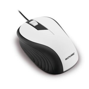 Mouse óptico Emborrachado Usb 1200dpi Branco Multilaser - Mo224