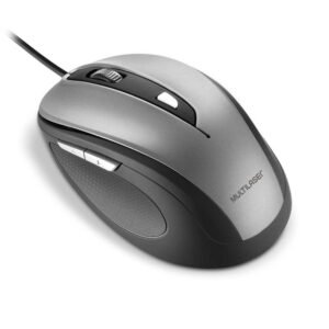 Mouse Comfort 6 Botões 1600dpi Emborrachado Cinza Usb - Mo242 Cinza