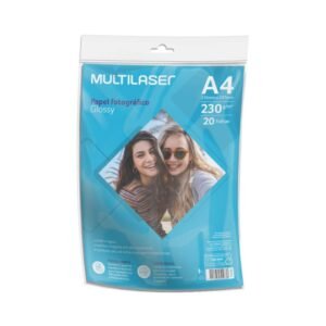 Papel Fotográfico Glossy A4 230g 20 Folhas - Pe042 Branco