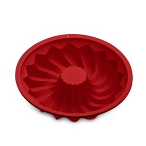 Forma De Silicone Redonda Vazada Pudim Multilaser Vermelho