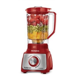 Liquidificador Turbo Mondial, 1100w, 12 Velocidades, 3l, Vermelho - L1100 Ri 220v