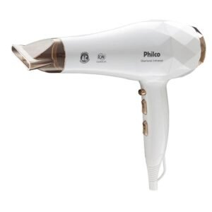 Secador De Cabelo Retract Philco, 2000w, 2 Velocidade, 3 Temperatura, Gold - Psc06 110v 110v