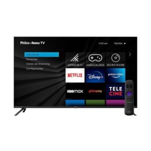 Smart Tv 4k Uhd Roku 50 Polegadas Philco 4 Hdmi 2 Usb Wi-fi Ptv50rcg70bl Preto Bivolt