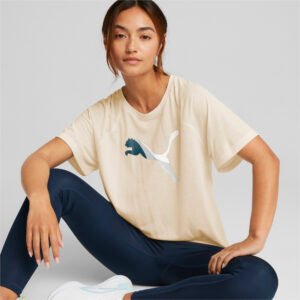 PUMA Camiseta Evostripe Feminina – Cor Branco - Tamanho P