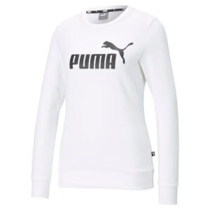 PUMA Moletom Essentials Logo Crew Neck Feminino – Cor Branco - Tamanho G