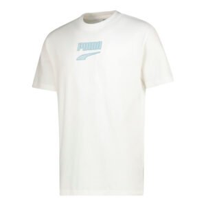 PUMA Camiseta Downtown Logo Masculina – Cor Branco - Tamanho P