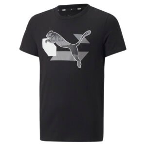 PUMA PUMA Camiseta Alpha Graphic Juvenil – Cor Preto