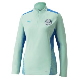 PUMA PUMA Camisa Palmeiras Quarter-Zip Football Training Feminina – Cor Verde