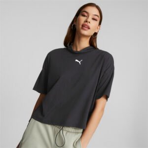 PUMA Camiseta Open Road High Neck Feminina – Cor Preto - Tamanho PP