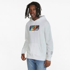PUMA PUMA Moletom Com Capuz Pride Masculino – Cor Branco