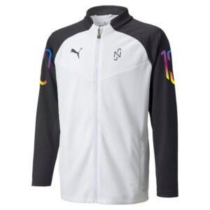 PUMA Jaqueta Neymar Jr Thrill Football Training Juvenil – Cor Branco - Tamanho 6A