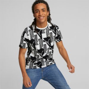 PUMA Camiseta Power Printed Masculina – Cor Branco - Tamanho GG