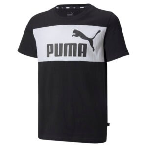 PUMA PUMA Camiseta Essentials Plus Color Block Juvenil – Cor Preto
