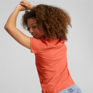 PUMA Camiseta Essentials Logo Feminina – Cor Rosa - Tamanho EGG