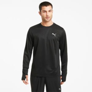 PUMA Camiseta Manga Comprida Favourite Running Masculina – Cor Preto - Tamanho G