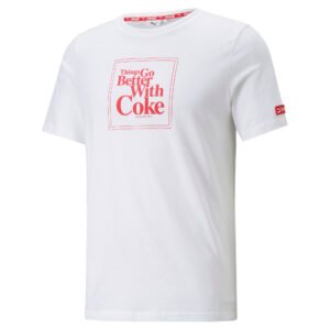 PUMA Camiseta Graphic Masculina PUMA X Coca-Cola – Cor Branco - Tamanho P