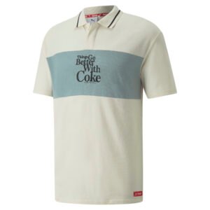 PUMA Camisa Polo Masculina PUMA X Coca-Cola – Cor Branco - Tamanho G
