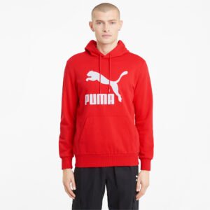 PUMA Moletom Com Capuz Classics Logo Masculino – Cor Vermelho - Tamanho M