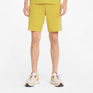 PUMA Shorts Iconic T7 Jersey 8" Masculino – Cor Amarelo - Tamanho EGG