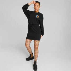 PUMA PUMA Vestido Swxp Crew Neck Feminino – Cor Preto